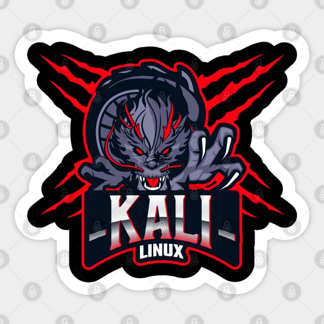 Backtrack Kali Linux Dragon Programming and Computer Sticker by rumsport